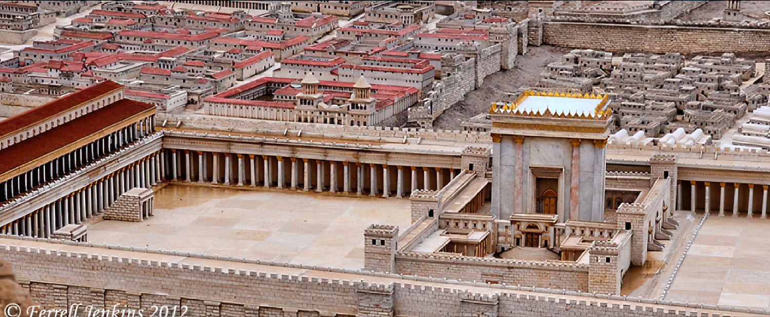 Illustrations of the Temple courts referenced in Acts 2.